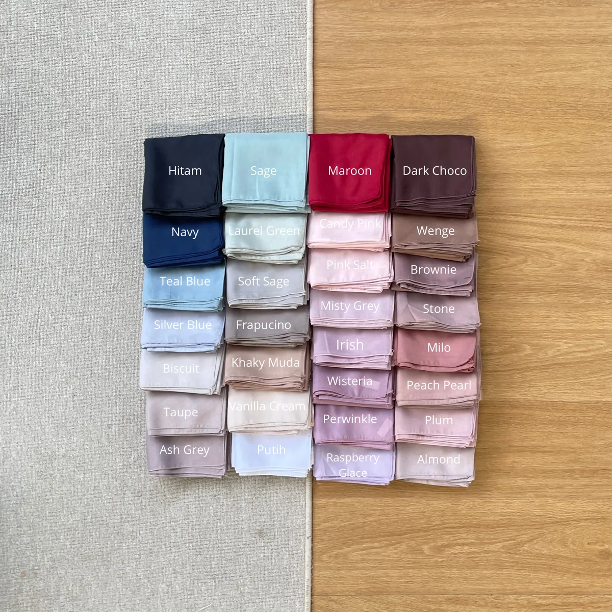 Pilihan warna Baby Paris Luné Hijab