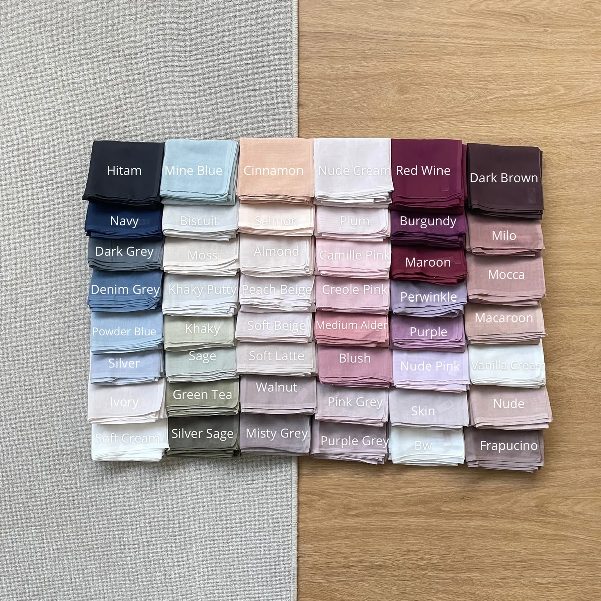 Pilihan warna Paris Japan Luné Hijab