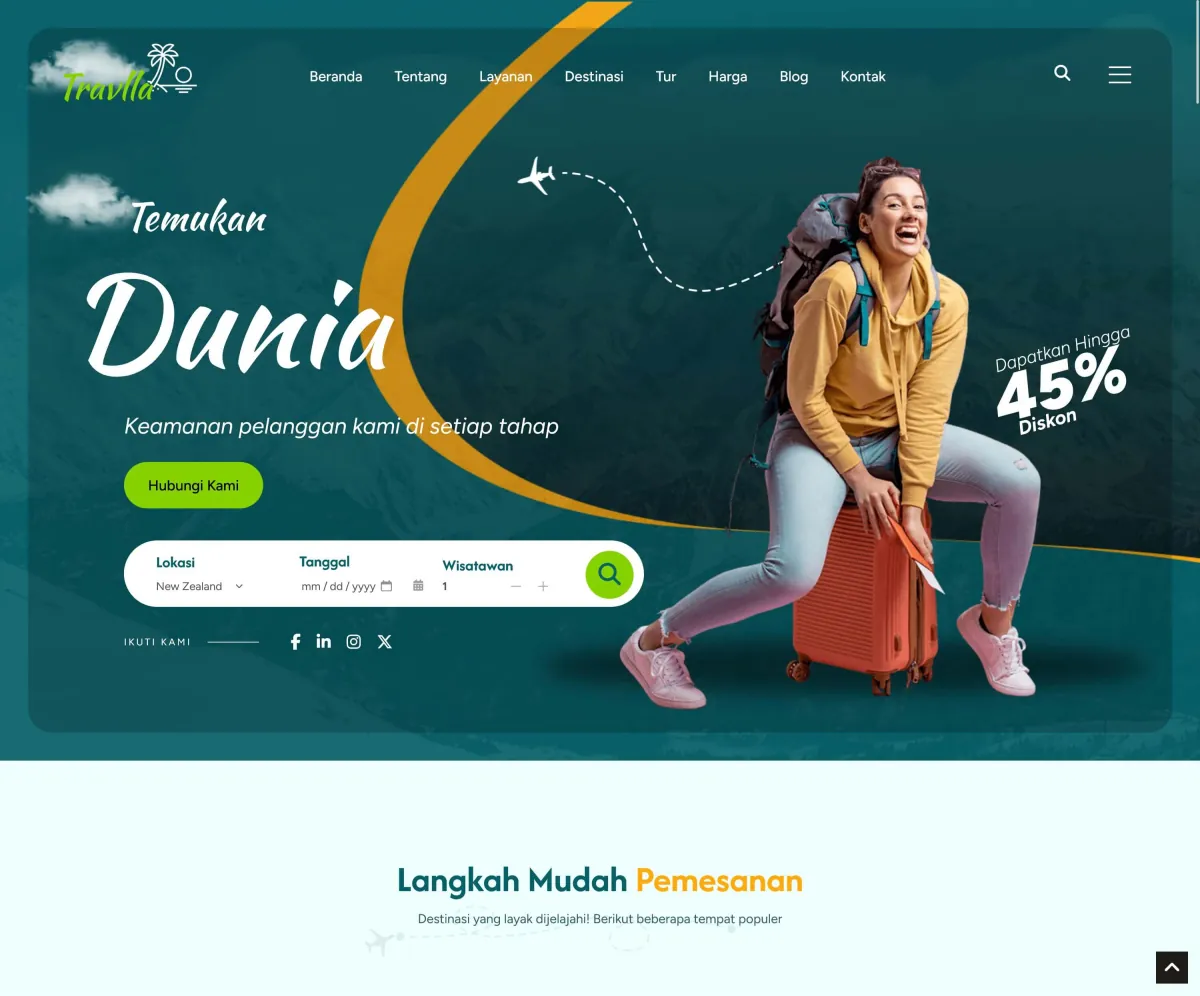 Website Fashion Travlla — portofolio Maerev Semarang