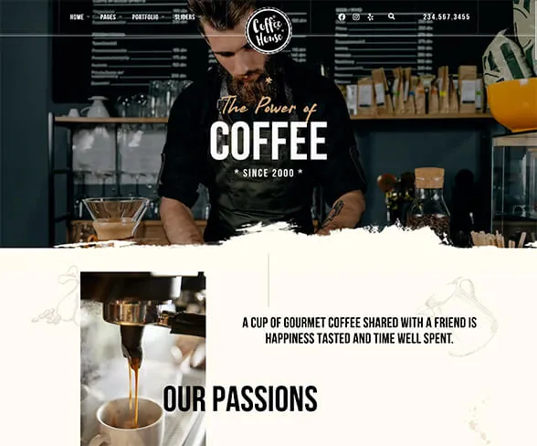 Demo template website FnB — Craft | Maerev
