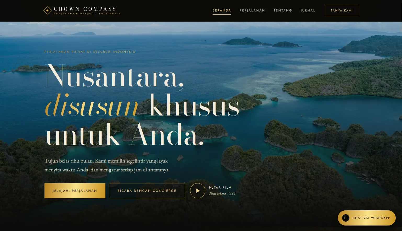 Demo template website Travel CROWN COMPASS | Maerev