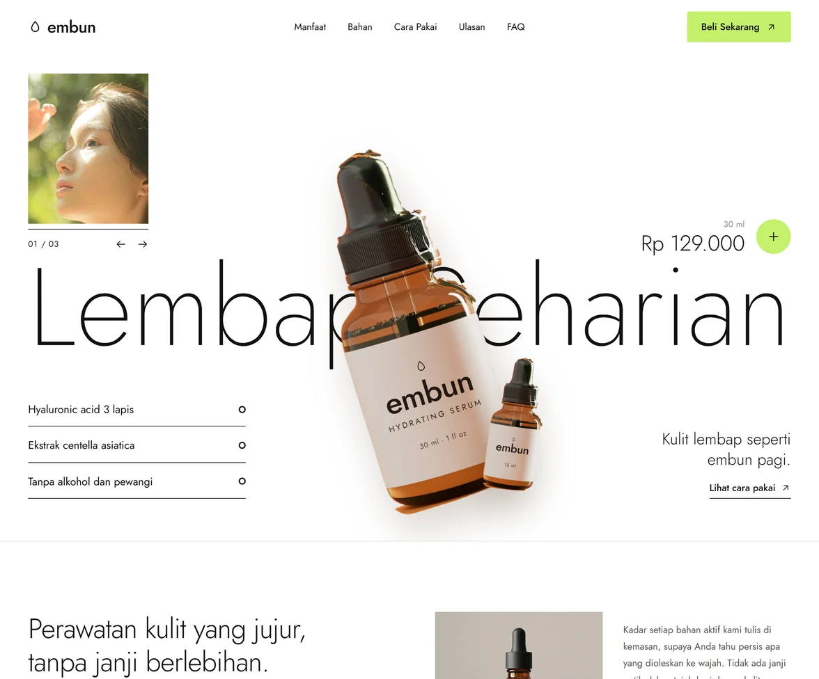 Demo template website HealthCare Demo Embun | Maerev