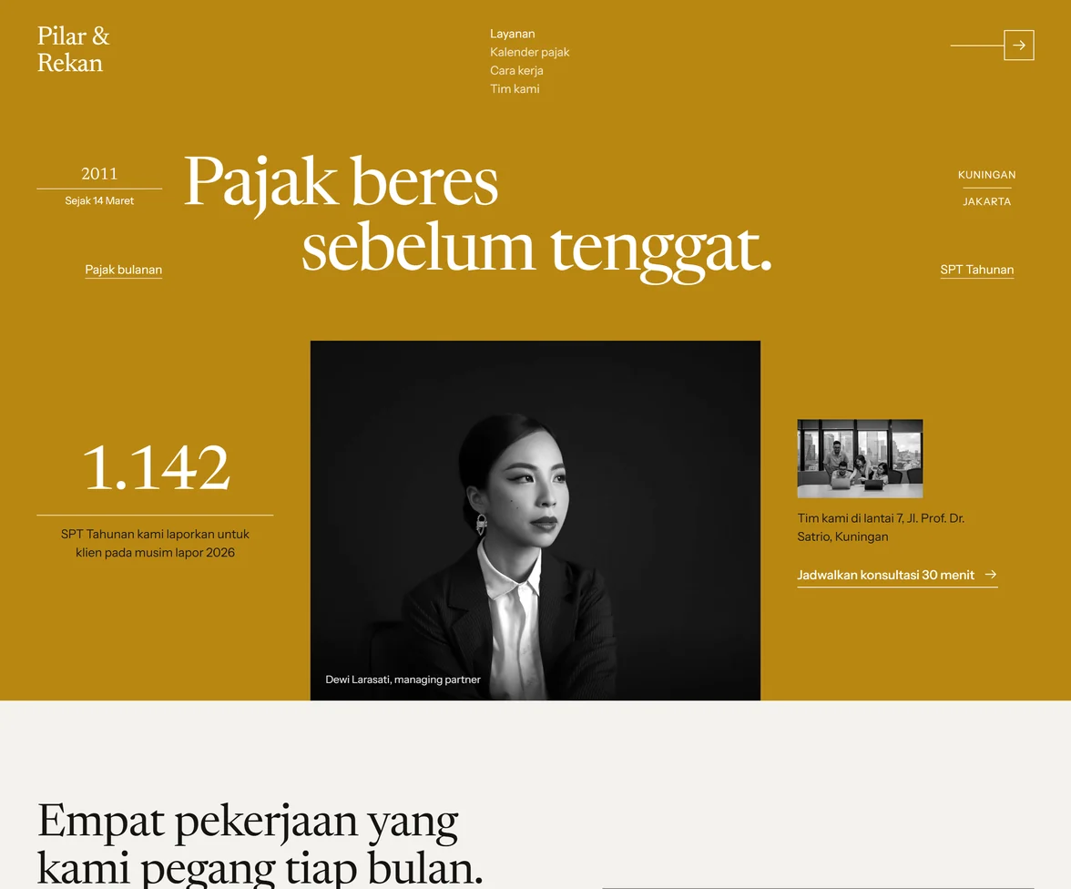 Demo template website Finance Demo Pilar Rekan | Maerev