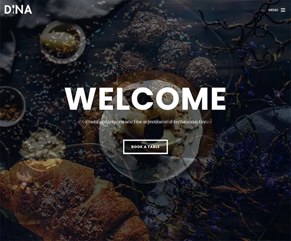 Demo template website FnB — Dina | Maerev