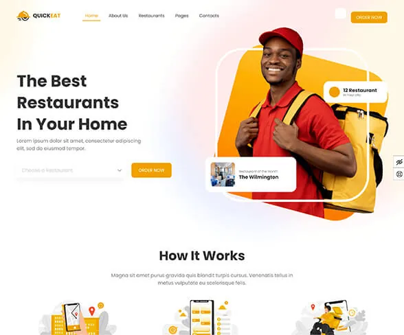Demo template website FnB — Quick Eat | Maerev