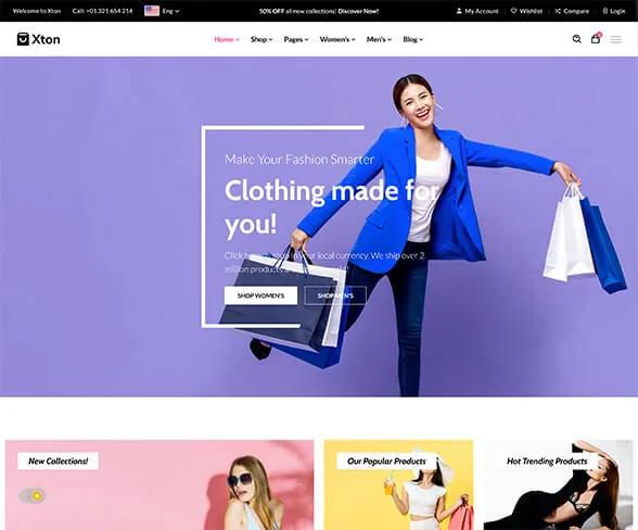 Demo template website Fashion — Xton | Maerev